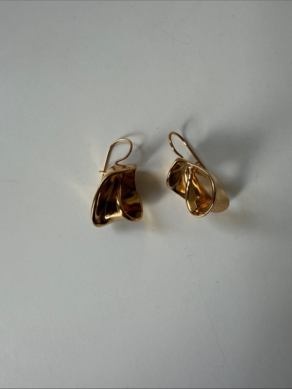 Gold Sculptural Drop Earrings - Elegant Women’s Jewelry